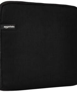 Amazon Basics Sacoche pour Ordinateur Portable 14 Pouces, Noir Résistant aux Étapes, Protection Étanche et Confortable,