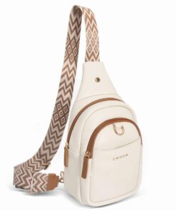 OSOCE sac bandoulière femme cuir sac banane de poitrine antivol petite pochette multifonctionnelle voyage