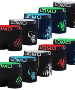 L&K Lot de 10 Boxers Homme avec Magnifiques Motifs Selling Point Été 2024 Coton 1102