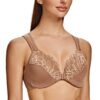 MELENECA Femme Soutien-Gorge Grande Taille Fermeture Devant Dentelle Sangle Coussin Couverture Totale Non Rembourré à Ar