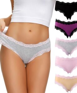 COMSOFT sous-vêtements en coton pour femme confortables, Culotte en dentelle douce hipster, Multicolore - OEKO-TEX STAND