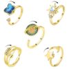 Bague Anti-Stress Or Spinner Rotatif Hifot pour Relaxation Femme Homme Lunaison Soleil Cristal