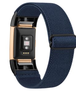Wanme Bracelet Compatible avec Fitbit Charge 2 Bleu Fitness Wristband pour Femmes et Hommes