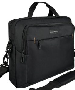 Amazon Basics Sac à bandoulière compact pour ordinateur portable avec poches de rangement pour accessoires (15,6 Pouces