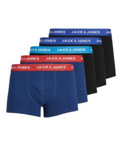 JACK & JONES Boxer JacLee Trunks Lot de 5 pour Homme - Polyester Élastique, Comfortable et Hygiénique - Idéal pour la Pr