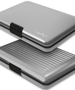 Étui en Aluminium TopMost pour Cartes de Crédit avec Protection RFID, pour Hommes et Femmes | Portefeuille Slim pour 12
