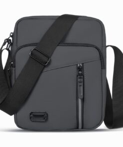 Sacoche Aucuu Homme Étanche Grande Capacité, Imperméable Sac Porté Epaule pour Usage Quotidien Business et Randonnée
