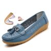Mocassins orthopédiques ZPLMIDE femme cuir respirant confortables pour le travail et la marche