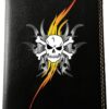 Syl'la Fantaisie Portefeuille Homme Noir élégant avec motif Flamme - Design élégant, durabilité, multiple poches pour ca