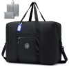 BAGZY Bagage Cabine Ryanair Pliable Sac Voyage Homme Femme 55x40x20 cm Noir BAGZY Sacs de Voyage Pliable 45L Cabine Homm