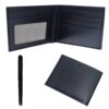 Cosmeria Portefeuille slim bifold pour homme en noir, protection RFID, 6 compartiments, design minimaliste, Noir, L