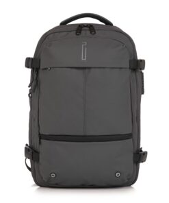 Sac à Dos Voyage CELIMS Permeable 48L Rechargeable Pompe Air Compartiment Ordinateur Cadenas TSA Gris