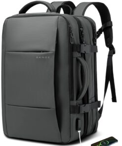 Sac à dos de voyage BANGE convertible durable pour ordinateur portable 17,3" Homme-Femme