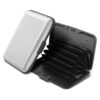 **Porte-cartes RFID en aluminium - 6 emplacements, Noir & Argent (pour Homme/Femme) - cobee**
