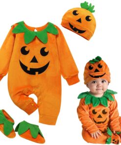 Déguisement Citrouille Bébé Halloween + Taille 1 mois/6 mois/24 mois + Chic et confortable