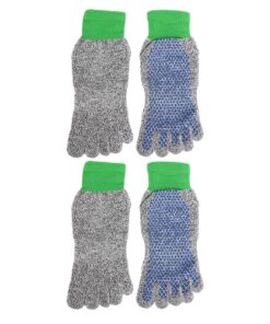 Chaussettes Cinq Orteils Anti-Frottement pour Randonnée et Gym - 2 Paires Étanches Confortables Sports de Plein Air