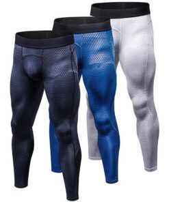 SANANG Pantalons de Compression Cool Dry pour Hommes Fitness Leggings Serrés 3 Pack