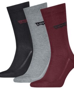Levi's Regular Cut Batwing Logo Classic Sock (Lot de 3) pour Homme et Femme pour Week-end confortables Élégants et prati