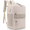 SUNUP Sac à Dos Voyage Grand Cabine Ordinateur Portable 14 Pouces Femme Homme Travail (Beige)