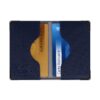 Etui Color Pop Protection RFID 2 Cartes Bancaires - Fabriqué en France - Protection des Données Bancaires (Bleu Marine -