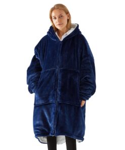 RITOSTA Sweat à Capuche Zippé Surdimensionnée Épaisse en Polaire Sherpa Douce Adulte Homme Femme Unisexe Couverture Gard