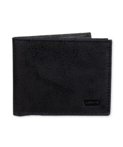 Levi's Portefeuille RFID Homme Noir Gaufré Taille Unique avec Logo en Relief