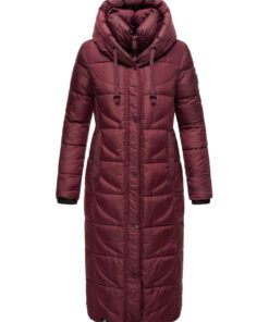 Navahoo Manteau d'hiver chaud matelassé extra long avec capuche gaufrée pour homme et femmeXS-XXL
