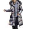 L9WEI Manteau en duvet pour femme - Doudoune avec fourrure chaude - Veste d'extérieur avec capuche