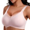 Soutien-gorge femme HORISUN Push-Up Col en V Dentelle Confort Anti-Affaissement