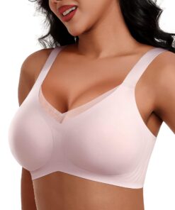 Soutien-gorge femme HORISUN Push-Up Col en V Dentelle Confort Anti-Affaissement