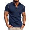 Volemo Polo Homme Coton Été Tee Shirt Homme Polos Golf Manches Courtes Mode Été