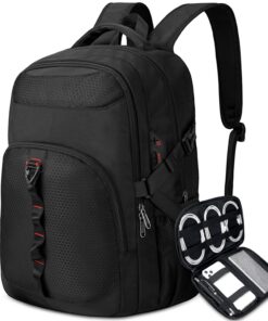 NEWHEY Sac à Dos Portable pour Ordinateur 17.3 Pouces et Imperméable pour Homme en Voyage avec Sac Électronique