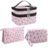 LEcylankEr Trousse Maquillage Femme | Portable & Grand Trousse de Maquillage Voyage (Rose) LEcylankEr Trousse Maquilla