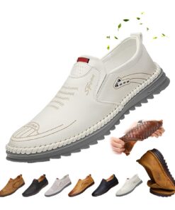 ZPLMIDE mocassins d'été décontractés pour homme tendres et respirants - antidérapants - en cuir - mocassins creux légers