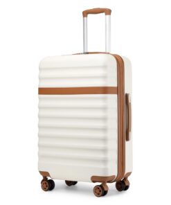 Kono Valise Extensible Léger et Rigide ABS+PC Durable Valise Moyenne pour Voyage avec Serrures TSA et Roues Silencieuses