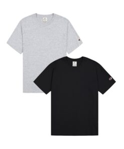 Champion T-Shirt Homme Lot de 2 Durable et Comfortable pour Sport et Daily Wear
