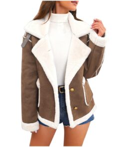 Manteau Femme AEGJEGVD Laine Doublé Polaire Chaud Hiver Grande Tailleountain Parka Outercoat