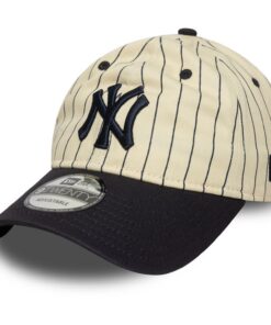 New Era Casquette MLB New York Yankees 9Twenty Bleu marine pour adulte Pinstripe Style iconique Authentique