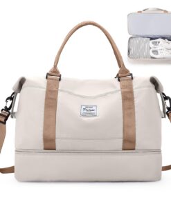 SEAFEW Sac de Voyage Léger Imperméable 45x36x20 pour Week-End & Gym, Bagage à Main Sport Baguette pour Easyjet avec Comp
