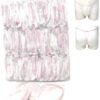 AQASKIN Tanga en tissu non tissé pour femme - Santé - Centre bien-être - Blanc - Taille unique - Lot de 100 pièces
