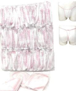 AQASKIN Tanga en tissu non tissé pour femme - Santé - Centre bien-être - Blanc - Taille unique - Lot de 100 pièces