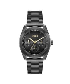 HUGO Montre Analogique Multifonction à Quartz pour HommeØ Collection #Bright SportØ Bracelet en Acier Inoxydable ou en C