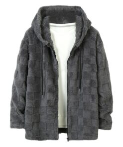 Veste polaire unisexe généreuse - Chaud et tendance - Automne et hiver - Manteau en peluche basique - Facile à porter -