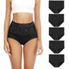 Senllori Sous-vêtements Haut de Coton Femme Contrôle Ventre 5 Pièces Multicolores