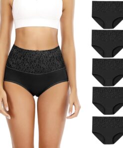 Senllori Sous-vêtements Haut de Coton Femme Contrôle Ventre 5 Pièces Multicolores