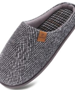 COFACE Chaусsons Homme Hiver Chaud en Mousse à Mémoire de Forme Chaussures pour Intérieur/Extérieur avec Semelle Antidér