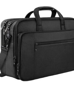 Sacoche Ordinateur Portable Mancro 17 Pouces Noir - Grande Mallette d'Affaires Extensible étanche pour Hommes et Femmes