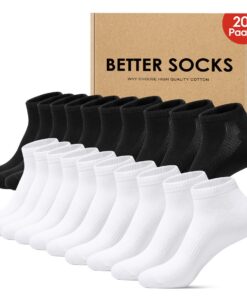 Falechay 10 Paires Chaussettes Basses Hommes Femmes Coton Respirantes Sportifs Unisexe
