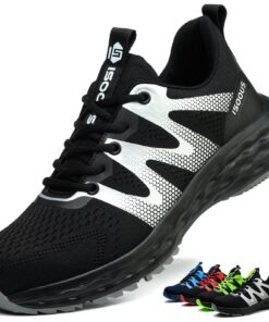 ISOOUS Chaussures de Sécurité Hommes Antibalançantes Femmes Chaussures de Travail Antidérapant Confortables Respirantes