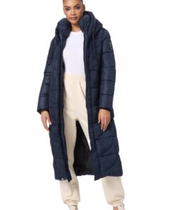 Navahoo B972 Manteau d'hiver long matelassé pour femme élégant et chaud | Isolant contre le froid | Idéal pour le quotid